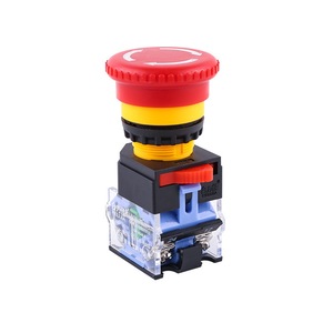 Factory Direct LAY38-11ZS Mushroom Head <strong>Emergency</strong> Stop <strong>Button</strong> Switch IP65 Plastic Electronic Structure 1NO1NC Combination 10A - Product Image 4