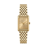 Montre rectangulaire pour femme, acier inoxydable, mouvement japonais, personnalisable avec logo, montre de luxe classique, montre luxueuse pour femme