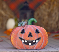 Nouveau design – Lot de 3 grimpes métalliques effrayantes et maudites, tiges épineuses, décoration de citrouille d'Halloween en métal pour sentier hanté