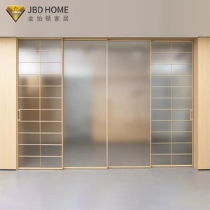 <span class=keywords><strong>Porte</strong></span> coulissante en aluminium moderne résistante aux ouragans, panneaux double vitrage insonorisés pour chambre, cuisine extérieure, entrée de centre commercial - Product Image 4