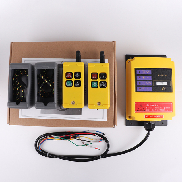 Iehc New F21-2S Wireless Industrial Radio Crane Remote 2 Transmitters and 1 Receiver for Tailift Crane Remote Controls