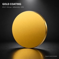 Cermin Optik Bulat Ukuran Kustom Berlapis Aluminium Emas Perak dengan Refleksi Tinggi dari Logam, K9 Quartz, dan Safir