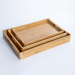 Bamboo Serving <b>Tray</b> Rounded Corner <b>Small</b> Tea Set <b>Tray</b> For Home Hotel Restaurant Solid Color 5.0 - Product Image 4