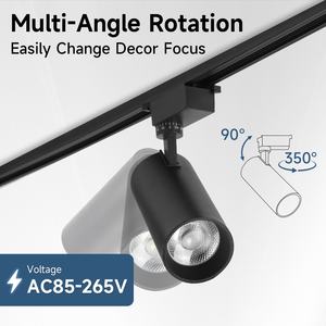 Kommerzielle Decke Einstellbare LED-Schienen leuchte Moderne Zylinder-Aluminium-Scheinwerfer für den Einzelhandel im Museum der Ausstellungs galerie - Product Image 2