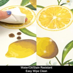 Anti Fatigue Lemon <strong>Kitchen</strong> Rugs <strong>Mats</strong> Set of 2 Pieces Non Slip Soft Cushioned <strong>Standing</strong> <strong>Mat</strong> and Runner Wipeable Floor <strong>Mat</strong> - Product Image 5