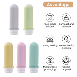 Food Grade Material Safety&Purity Eco-Friendly Toiletry Bottle Space-Saving Aesthetic Silicon Liquid Travel Container for <b>Gifts</b> - Product Image 3
