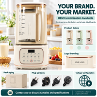 Multifunctionele sojamelkmaker, hete en koude blender, 1,5L glazen kan, kookmachine voor sojamelk, soep, pap en fruitdranken