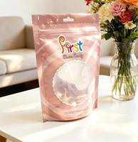 Sachet Doypack Brillant Qualité Alimentaire avec Fermeture Éclair et Fenêtre Transparente pour Emballages de Bonbons et Snacks