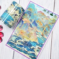 Rouleaux d'autocollants en PET transparent avec feuille d'or 3D haut de gamme personnalisés pour le journaling