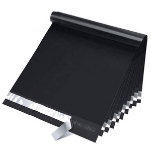 XC-BIO Custom Biodegradable Mailer Waterproof Matte Black Express Mailing <b>Bags</b> for Couriers - Product Image 1