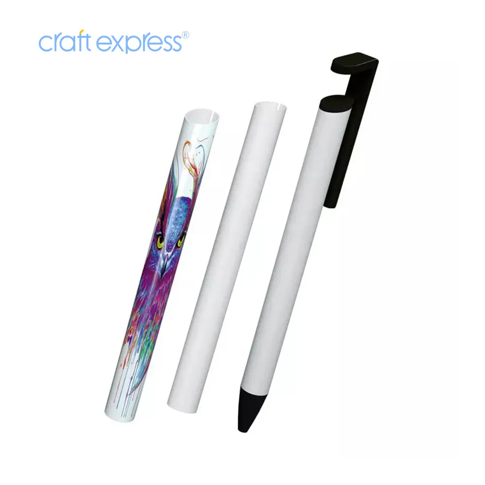 Рекламные сублимационные пустые печатные ручки с термоусадочной пленкой Шариковая ручка для сублимации заготовки ручки для сублимации