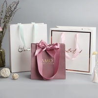 Sac cadeau en papier Euro Tote de luxe, personnalisé, en kraft, avec logo, poignée, emballage boutique, papier d'art imprimé