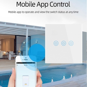 SLS 3 Gang interrupteur mural tactile EU blanc/noir/or Zigbee télé<span class=keywords><strong>commande</strong></span> fonctionne Alexa Google Home Yandex Max 10A courant 250V - Product Image 3