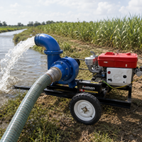 Pompe centrifuge à courroie en fonte robuste à haut débit avec poulie pour l'irrigation agricole et l'utilisation industrielle