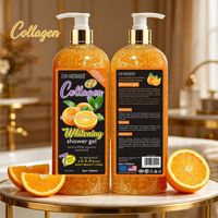 Gel Douche Hydratant Éclaircissant au Collagène et à l'Extrait d'Orange (Vitamine C) pour Peaux Ternes – 1000ml – Vente en Gros
