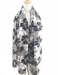热销100% 回收再生聚酯环保定制印花女式长方形围巾