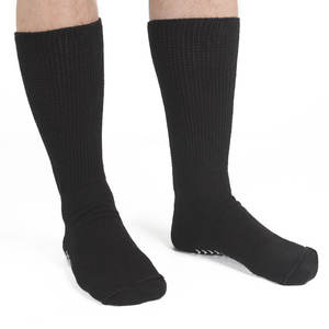 Factory Wholesale Sport Breathable Mesh Curative Cotton Compression Diabetes <b>Ankle</b> <b>Socks</b> <b>Black</b>/White - Product Image 3