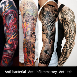 Baume de soin après tatouage personnalisé, échantillon de baume de tatouage noir végétalien, OEM 50g, vitamine, pommade pour tatouage - Product Image 5