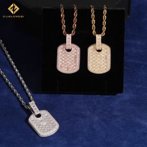 Pendentif en moissanite VVS de qualité supérieure, sortie d'usine, pour homme, style hip-hop, coupe ronde, serti de moissanite, pendentif en argent 925, passe le test diamant GRA - Product Image 6