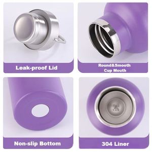 Bouteilles d'eau personnalisées en gros avec logo, bouteilles de sport en acier inoxydable pour cadeaux promotionnels - Product Image 4