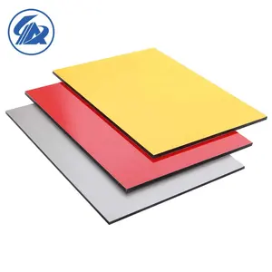 AIYIA PVDF/PE/Batu/Kayu/Kuning/Merah/Cermin Alucobond Nano Tahan Api Acp Panel Komposit Aluminium Acm Bahan Bangunan Lembar