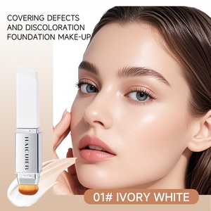 Color Changing Waterproof Full Coverage Dual-Ended <b>Foundation</b> Stick with Detachable Brush - Product Image 2