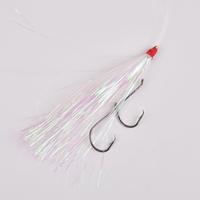 Leurres de pêche à la traîne Bucktail Teasers avec queue en Mylar Flash et jupe de traîne pour montages de flounders, leurres et leurres de pêche en eau salée, 3 couleurs
