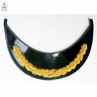 Badge à coudre en feutre non tissé, broderie 3D à la main, feuille de chêne, simple/double rangée, durable, sans nickel, avec fils métalliques et sequins