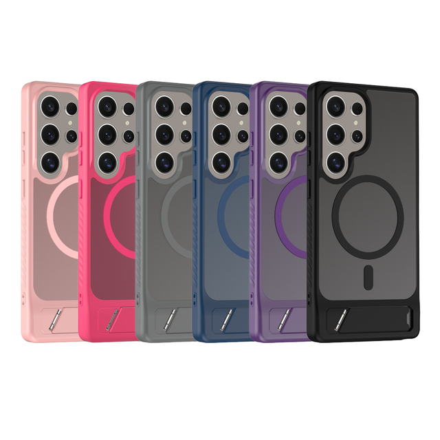 New Fashion Invisible Magnetic Wireless Charging Stand Phone Case for Samsung S25 Ultra S23 PLUS S24 Ultra