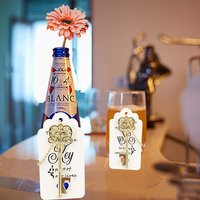 Clés antiques cadeaux souvenirs rustiques faveurs de mariage Vintage Happy Key ouvre-bouteille de bière avec carte d'escorte