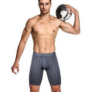 Ropa interior de pierna larga para hombre personalizada al por mayor, Bóxer deportivo suave de Modal transpirable de talla grande para hombre - Product Image 2