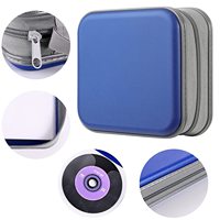 Wadah CD Portabel Kapasitas 48 Kustom Tempat Penyimpanan DVD Plastik Keras Tempat Dompet DVD CD Organizer untuk Mobil