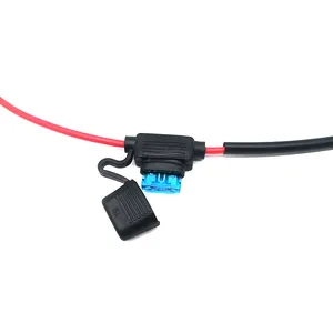 10awg Fuse Holder extension Automotive Wiring Harness with O Ring terminal on one end