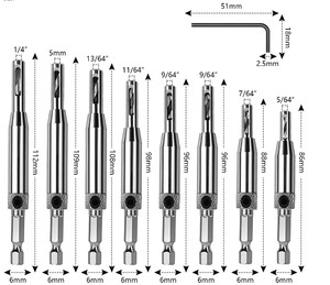 2025 Cross Border <b>Door</b> or Window Hinge Hole <b>Opener</b> Woodworking Hole Drilling Hexagon Bit Positioning Special-shaped Drilling Set - Product Image 6