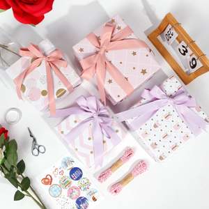 Rollo de papel revestido Rosa fresco con nombre de alta calidad, embalaje de regalo de lujo al por mayor a granel - Product Image 2