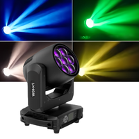 Projecteur de scène mobile LED RGBW portable 7x40 watts, directement de l'usine, avec contrôle DMX512, zoom et effets d'éclairage Wash