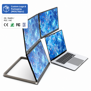 จอขยายแล็ปท็อปแบบพับได้ ขายส่ง OEM ขนาด 16 นิ้ว 2.5K จอคู่ ขยายแล็ปท็อป 16:10 IPS QHD สำหรับผู้นำเข้า B2B 3 จอ - Product Image 1