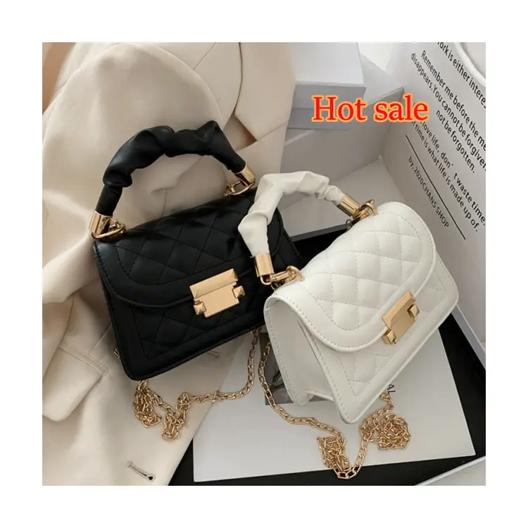 2022 Hot Selling Women's Messenger Small Square Chain Shoulder Bags Pu Leather Crossbody Handbags