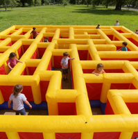 Labyrinthe gonflable géant sur mesure pour événements, arène de jeu sportif extérieur, labyrinthe d'obstacles gonflable pour location de fêtes - Fournisseur direct usine