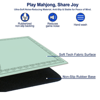 Tapis de Mahjong Pliable Automatique de Luxe Personnalisable 845x845mm, Silencieux, Antidérapant, en Néoprène, Tapis en Caoutchouc pour Famille