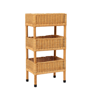 Rattan Storage Rack L Size Multi Layer <b>Basket</b> For Home Decor Eco Friendly - Product Image 4