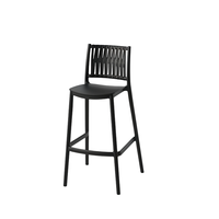 Chaises de bar empilables au design moderne OEM ODM, en polypropylène PP, avec repose-pieds