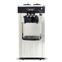 Machine à glaces molles commerciales, machine à glaces à 3 saveurs pour les entreprises
