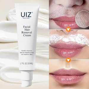 Crème dépilatoire pour le visage à l'huile de noix de coco à l'aloe vera Crème dépilatoire douce et non irritante pour le visage pour femme Lèvre supérieure et menton - Product Image 2