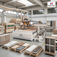 Machine de découpe et de gravure CNC pour décorations en bois HMI, machine de nesting pour le travail du bois, directement de l'usine CNC