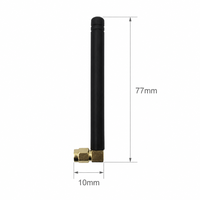 Antenne WiFi verticale à angle droit mini 90 degrés 2400-2500 MHz 2,5 dBi à gain élevé pour routeur mâle et adaptateur PC