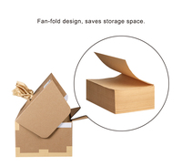 Boîte de remplissage de vide auto-érectible en papier kraft compostable et biodégradable, personnalisable, rectangulaire, facile à transporter