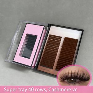 Extensions de cils individuels en cachemire noir mat, volume russe 0.03 0.05, pour marque privée, vente en gros - Product Image 4