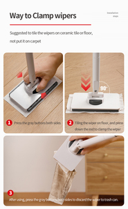 24 cái hộ gia đình Sản phẩm làm sạch mặt gạt nước ướt & khô vải Clip-on Mini lau phẳng để làm sạch nhà sàn tường phòng tắm sử dụng - Product Image 5