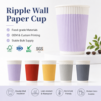 Cangkir Minuman Mewah untuk Kedai Kafe Eksklusif, Kokoh, Aman untuk Makanan, Bebas BPA, Tidak Beracun, Tahan Panas, Cangkir Kertas Tiga Lapis